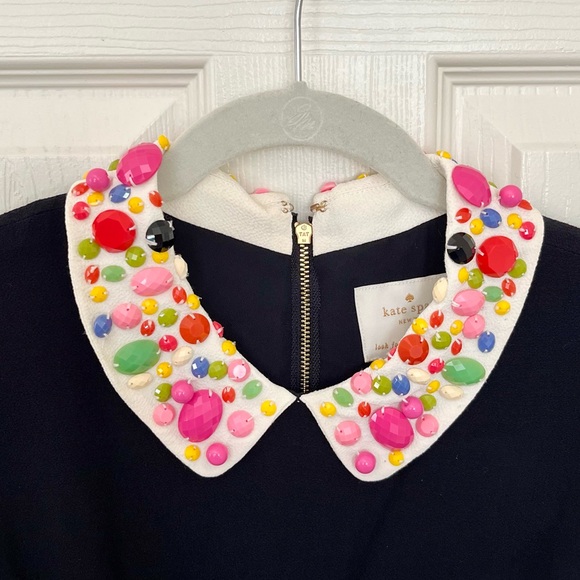 Vintage kate spade Dress / Carson Dress with Beaded Peter-Pan Collar - Picture 7 of 16